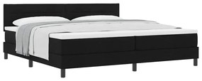 vidaXL Κρεβάτι box spring με στρώμα Μαύρο 200 x 200 cm ύφασμα