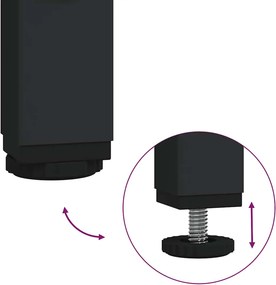vidaXL Βιβλιοθήκη 4 Επιπέδων Μαύρη 59x35x132 εκ. Επεξεργασμένο Ξύλο