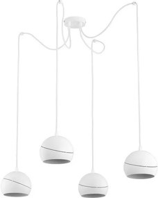 Κρεμαστό Φωτιστικό Οροφής Yoda Black Orbit 4-φωτο TK Lighting-2220-Λευκό 2220