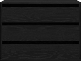 vidaXL Ντουλάπι με Συρτάρια Μαύρο 80 x 41 x 58 εκ. Επεξεργασμένο ξύλο