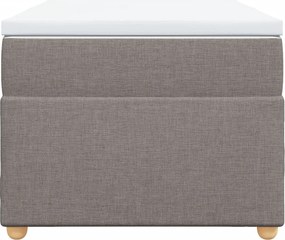 vidaXL Κρεβάτι Boxspring με Στρώμα Taupe 100 x 200 εκ. Υφασμάτινο