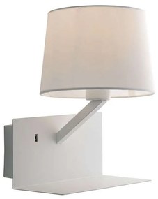 Φωτιστικό Τοίχου - Απλίκα Με Usb I-Ciak-AP Bco White Luce Ambiente Design Metal, Fabric