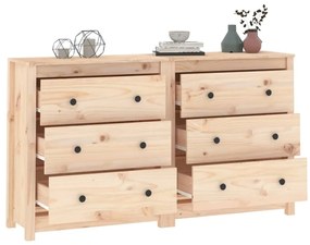 vidaXL Ντουλάπι 140x35x80 εκ. από Μασίφ Ξύλο Πεύκου