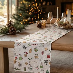 Beauty Home ΡΑΝΝΕΡ ΠΡΑΣΙΝΑ ΧΡΙΣΤΟΥΓΕΝΝΙΑΤΙΚΑ ΣΧΕΔΙΑ   32 cm x 2.5 m