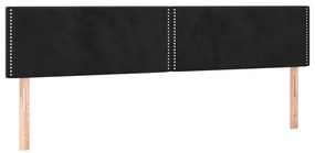 vidaXL Κρεβάτι Boxspring με Στρώμα Μαύρο 180x200 εκ. Βελούδινο