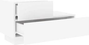 vidaXL Κομοδίνο με Φώτα LED Λευκό 70 x 36 x 40,5 εκ.