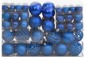 vidaXL Σετ Μπάλες Χριστουγεννιάτικες 111 τεμ. Μπλε από Πολυστυρένιο