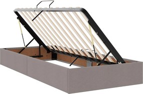 vidaXL Κρεβάτι Οθωμανικού Τύπου Taupe 100 x 200 cm ύφασμα