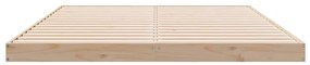 vidaXL Κρεβάτι δαπέδου Φυσικό 140 x 220 cm Μασίφ ξύλο πεύκου