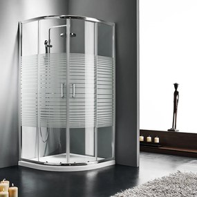Starlet Quadrant QS Chrome 90x90x180 - Ημικυκλική Καμπίνα - Mat