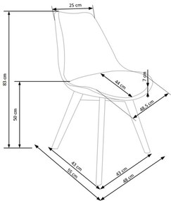 K245 chair DIOMMI V-CH-K/245-KR-BIAŁY