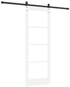 vidaXL Συρόμενη Πόρτα Χειροκίνητος Λευκό 78 x 211 εκ Ξύλο και μέταλλο