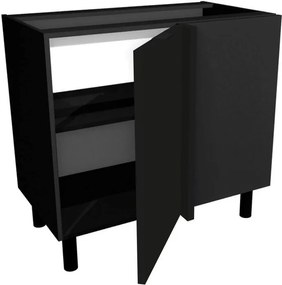 Επιδαπέδιο γωνιακό ντουλάπι Italia DPP105-Μαύρο