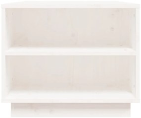 vidaXL Τραπεζάκι Σαλονιού Λευκό 90x49x40,5 εκ. από Μασίφ Ξύλο Πεύκου