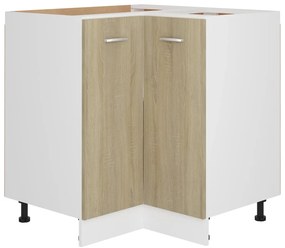 vidaXL Ντουλάπι Δαπέδου Γωνιακό Lyon Sonoma Δρυς 75,5x75,5x81,5 εκ.