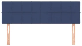 Κεφαλάρια Κρεβατιού 2 τεμ. Μπλε 72x5x78/88 εκ. Υφασμάτινα 346052