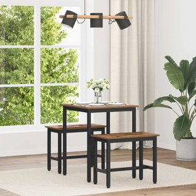 vidaXL Τραπεζαρίες ΜΕΤΑΛΛΟ