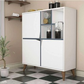 Ντουλάπι Pulse 845HCT3912 100x30x115cm White-Blue Particle Board, Melamine