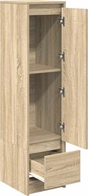 vidaXL Ντουλάπι Sonoma δρυς 29,5x34x119,5 εκ. Επεξεργασμένο Ξύλο