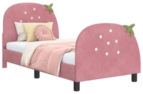 vidaXL Κρεβάτι Παιδικής Κρεβατοκάμαρας με Κεφαλάκι Ροζ 80 x 160 cm