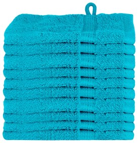 vidaXL Πετσέτες 10 pcs Τιρκουάζ 15 x 21 cm Βαμβάκι