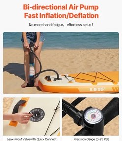 VEVOR Inflatable Stand Up Paddle Board 3.53m Sup Surfboard with Paddle Accessory