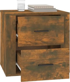 vidaXL Κομοδίνο Καπνιστή Δρυς 50 x 39 x 47 εκ.