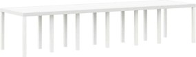 vidaXL Σέτ φαγητού για κήπο 15 pcs Λευκό Rattan Polt