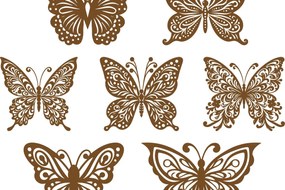 Σετ των 2 Intra απο ξύλο plywood 3mm-4mm πάχος – Σετ αρχείου Cut Butterfly Laser Δίασταση 20x20 cm INTRAFABR-100195084