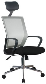 Καρέκλα Γραφείου ArteLibre ΦΟΙΒΗ Γκρι/Μαύρο Mesh 58x59x116-124.5cm-14230046