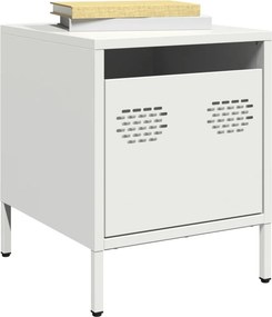 vidaXL Κομοδίνα 2 τεμάχια Λευκό 35x39x43,5 cm Ατσάλι