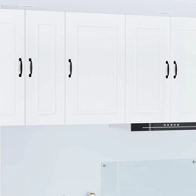 vidaXL Κρεμαστό ντουλάπι κουζίνας με ράφι Λευκό 50 x 31 x 80 εκ.