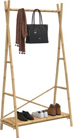 vidaXL Κρεμάστρα Ρούχων με Ράφι 102 x 50 x 190 εκ. Μπαμπού
