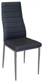JETTA καρέκλα 4άδα Βαφή Γκρι/Pu Μαύρο 40x50x95 cm ΕΜ966,34
