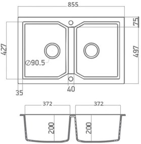 Νεροχύτης Sanitec 818-Bianco