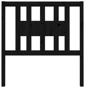 vidaXL Κεφαλάρι Μαύρο 96 x 4 x 100 εκ. από Μασίφ Ξύλο Πεύκου