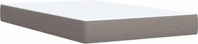 vidaXL Κρεβάτι Boxspring με Στρώμα Taupe 120x200 εκ. Υφασμάτινο