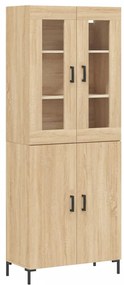 vidaXL Ντουλάπι Sonoma δρυς 69,5 x 34 x 180 εκ. από Επεξεργασμένο Ξύλο