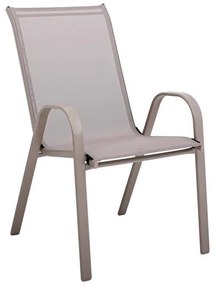 Καρέκλα - Πολυθρόνα Κήπου FL5001 Fylliana Μπέζ με Γκρί Τextilene 72x55x92 εκ. 72x55x92 εκ.