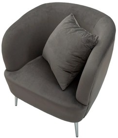 Πολυθρόνα με Μαξιλάρι SILVERY 66x73