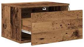 vidaXL Τοίχου κομοδίνο Παλαιό ξύλο 50 x 36 x 30 εκ Επεξεργασμένο ξύλο