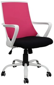 ΚΑΡΕΚΛΑ ΓΡΑΦΕΙΟΥ MALFOI HM1053.05 ΡΟΖ MESH &amp; ΠΟΔΙ ΜΕΤΑΛΛΙΚΟ 58x59x103 εκ.