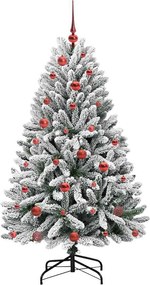 vidaXL Τεχνητό Χριστουγεννιάτικο Δέντρο Πράσινο και Λευκό 150 cm