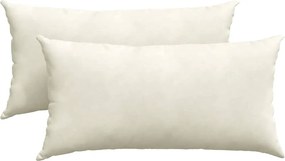 vidaXL Μαξιλάρι Καναπέ 2 τμχ. Βελούδο Κρεμ 80 x 40 cm