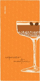 Πετσέτα Θαλάσσης 2 Όψεων (80x160) Feel & Touch Drinks Espresso/Martini