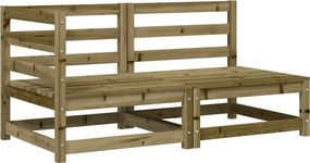 vidaXL Patio Sofa Natural Impregnated