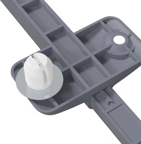 vidaXL Μαλακή κλειδαριά 1161 τεμ. Γκρι 125 x 47 x 15 mm PP