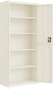 vidaXL Αρχειοθήκη Λευκή 90x40x200 εκ. Ατσάλινη