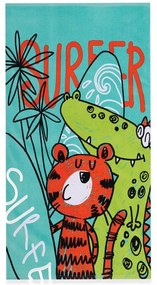 Πετσέτα Θαλάσσης Παιδική Jungle Surfers Green Nef-Nef Θαλάσσης 70x120cm 100% Cotton