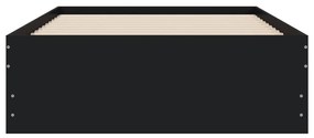 vidaXL Πλαίσιο Κρεβατιού με Συρτάρια Μαύρο 100x200 εκ Επεξεργ. Ξύλο